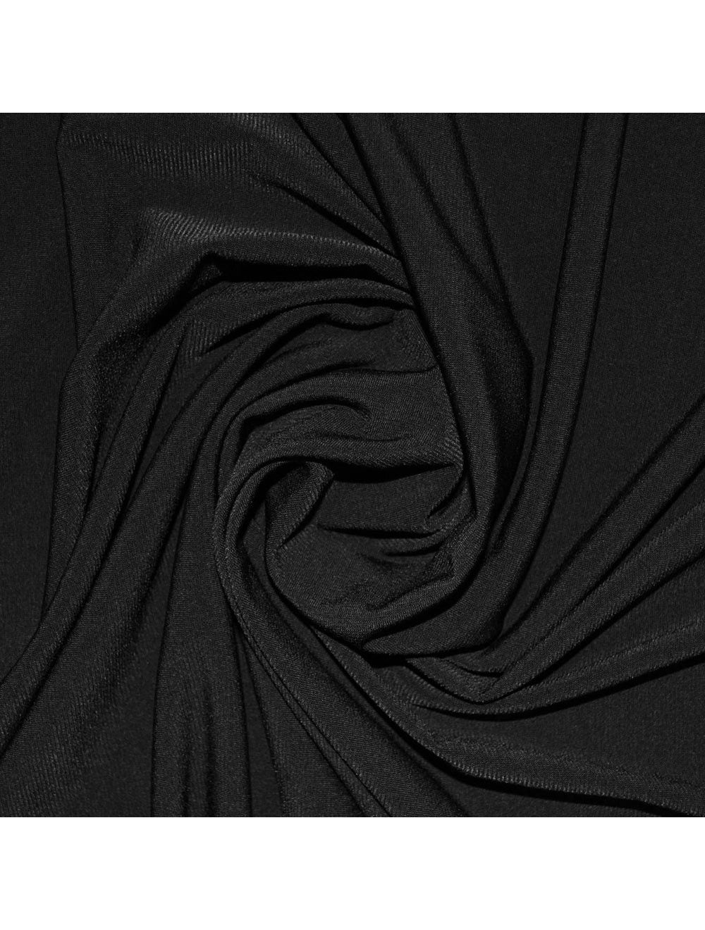 Black Four Way Stretch Jersey Fabric | Jersey Fabrics | Calico Laine