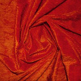 Burnt Orange Crushed Velvet Fabric | Velvet Fabric | Calico Laine