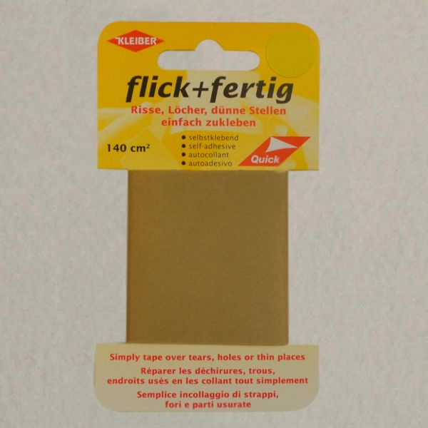 Kleiber 140 cm Flick Plus Fertig Self Adhesive Nylon Repair Tape, Grey