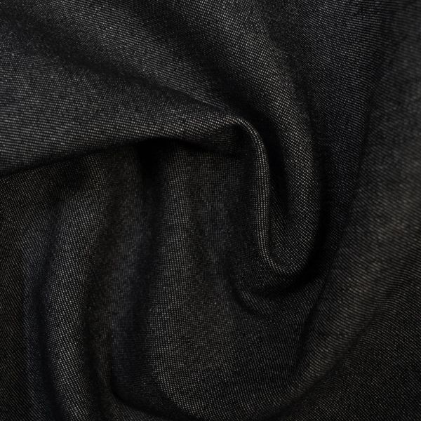 Black 7.5oz Cotton Denim Fabric | Jeans Fabrics | Calico Laine