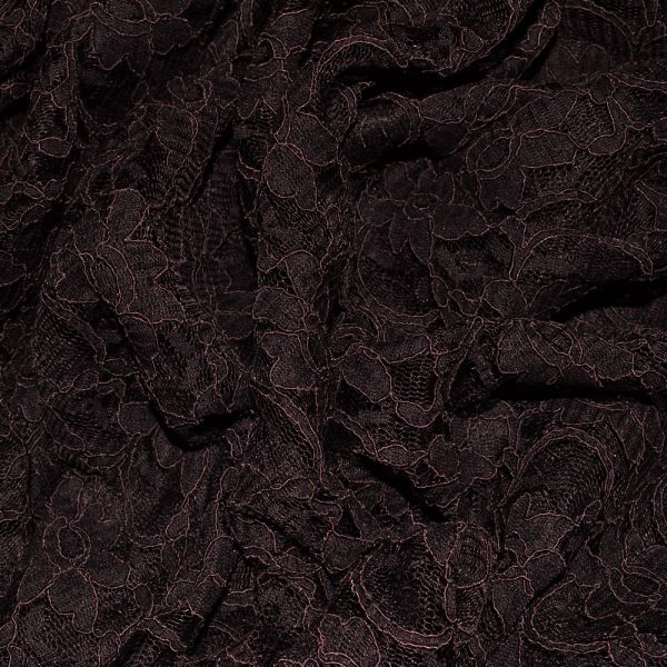 Brown Heavy Corded Lace Fabric, Lace Fabric