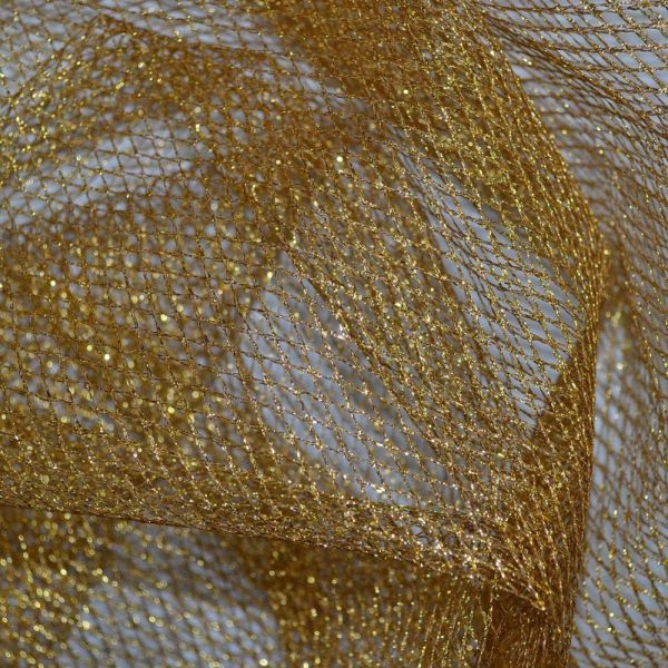 Gold Lurex Dress Net Fabric | UK Fabric Supplier | Calico Laine
