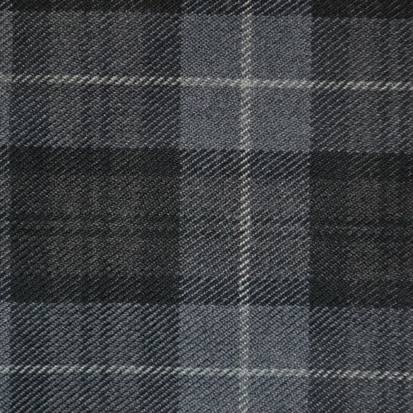 Grey/Black Tartan Fabric, Dressmaking Fabrics