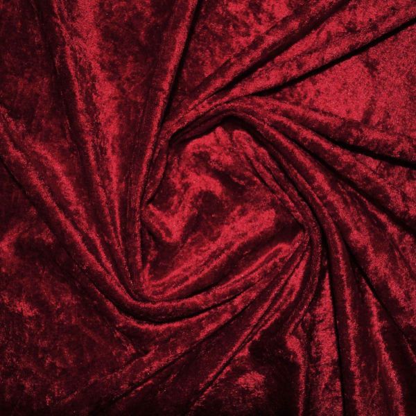 Red Crushed Velvet Fabric, UK Fabric Supplier