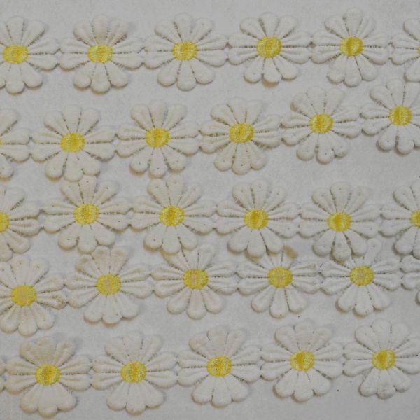 Yellow Large Daisy Trim, Guipure Lace