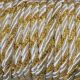 7mm Ivory and Gold Lurex Rayon Cord