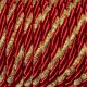 7mm Red and Gold Lurex Rayon Cord