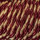 7mm Wine and Gold Lurex Rayon Cord