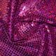 Cerise Square Sequin Jersey Fabric