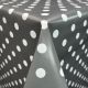 Dark Grey Polka Dot Table Vinyl Fabric