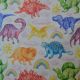 Dino Play Digitally Printed Cotton Fabric