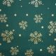 Green Snowflake Christmas Fabric P309