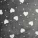 Grey/White Hearts Supersoft Fleece Fabric (FC0046)