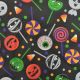 Halloween Lollypop Light Canvas Fabric