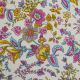 Ivory Floral Printed Cotton Poplin Fabric