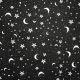 Moon & Stars Christmas Polycotton Fabric (TC0048)