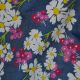 Multi Flower Denim Cotton Print Fabric (C8338)