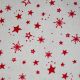 Natural Red Stars Christmas Fabric JLX0083
