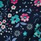 Navy Floral Cotton Print Fabric CP0709