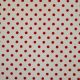 Red on Ivory Polka Dot Fabric 3mm (CP0284)