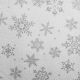 White Glitter Large Snowflake Christmas Fabric JLX0092