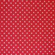 White on Red Polka Dot Fabric 3mm close