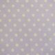 White on Lilac Polka Dot Fabric 7mm Close