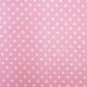 White on Mid Pink Polka Dot Fabric 3mm (CP0009)