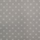 White on Silver Polka Dot Fabric 3mm